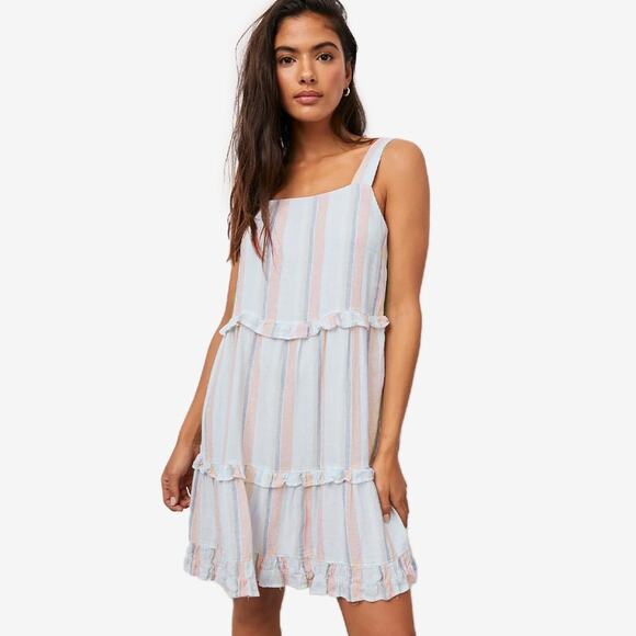 Rails Sandy Mini Dress Size S Linen Blend Soft Girl Coastal Beachy Resort Summer - Picture 3 of 4